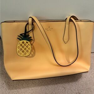 Kate spade yellow pineapple tote and wallet